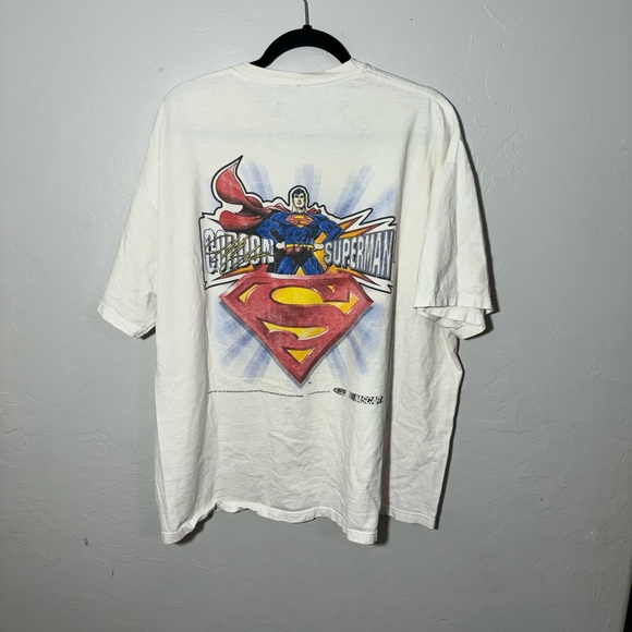 Mens XL Vtg '99 Jeff Gordon Superman T Shirt NASCAR Chase Authentics White Chevy - Picture 5 of 5